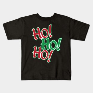 Red & Green Xmas Colors Design - Ho! Ho! Ho! Santa Christmas Design Kids T-Shirt